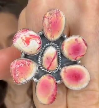 Krush Kandy - Wholesale Cocktail/Statement Ring - Desert Heat Jasper Cluster Rings MADE TO ORDER22