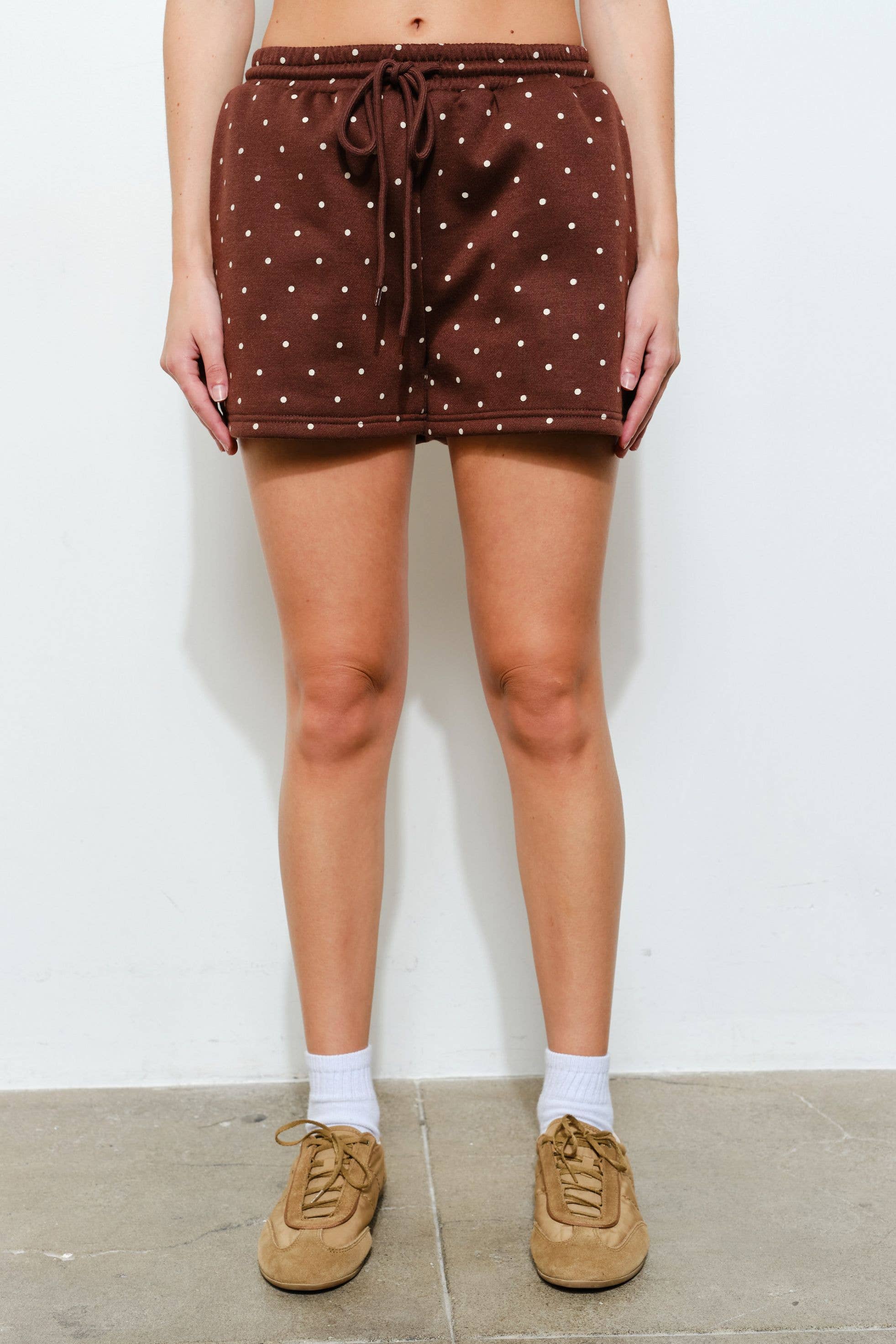 Pretty Garbage - Wholesale Lounge Shorts - Women's - BAMBI POLKADOT SWEAT SHORTS - Cute, Lounge7