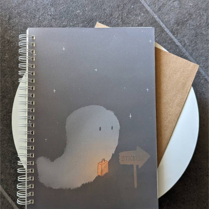 Toasty Teacup – Engroshandel Notesbog – Ghost genanvendelig klistermærkebog