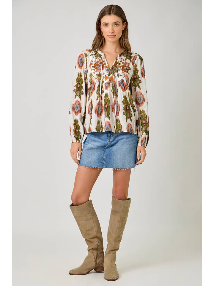 Mystree - Wholesale Blouse - Women's - 61311 Embroidery Yoke Peasant Top 15