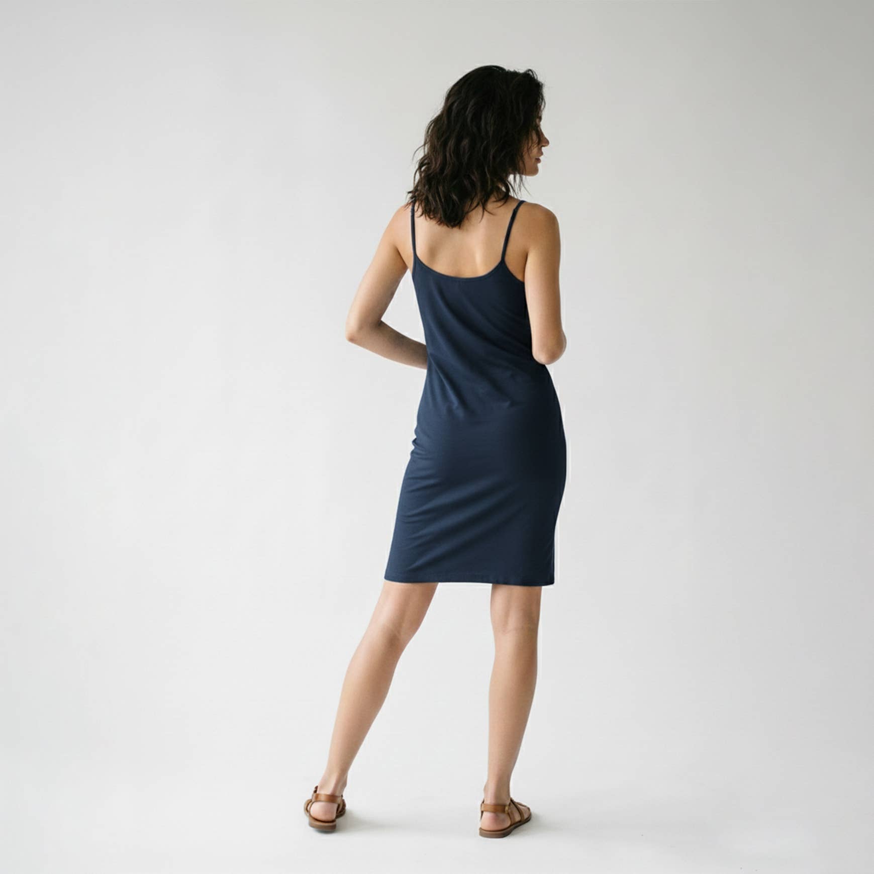 L'Emotion – wholesale Dress – Women's – Short Light Tank Dress with Thin Straps Simple11
