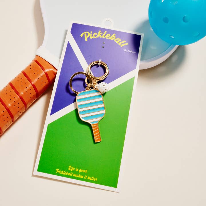 Designature New York - Wholesale Keychain - Women's - Sports Pickleball Shaped Print And Enamel Keychain8