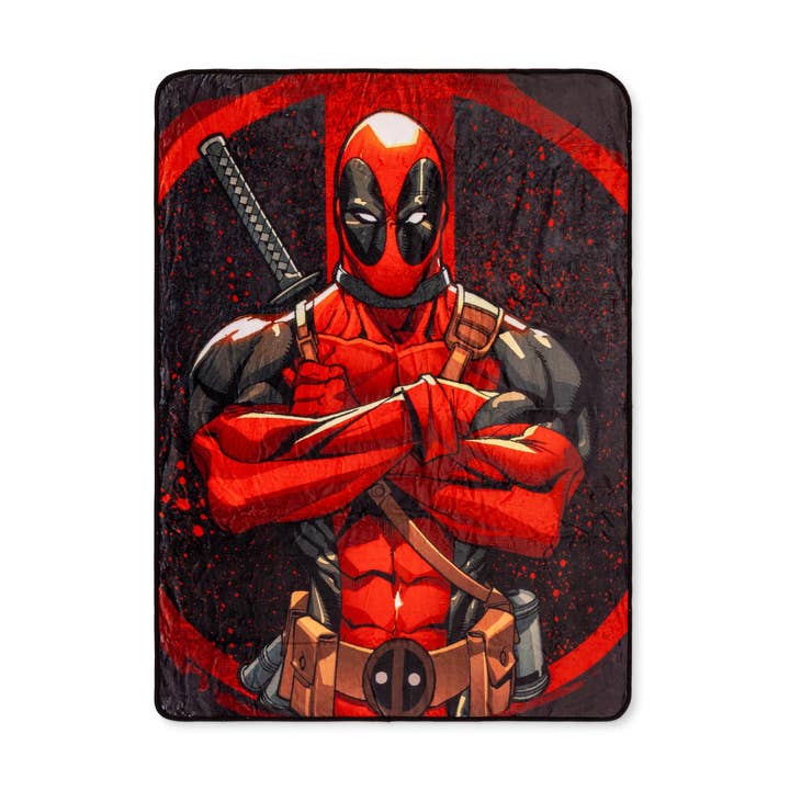 Marvel Deadpool Arms Crossed 45 x 60 Inch Blanket for wholesale by Toynk