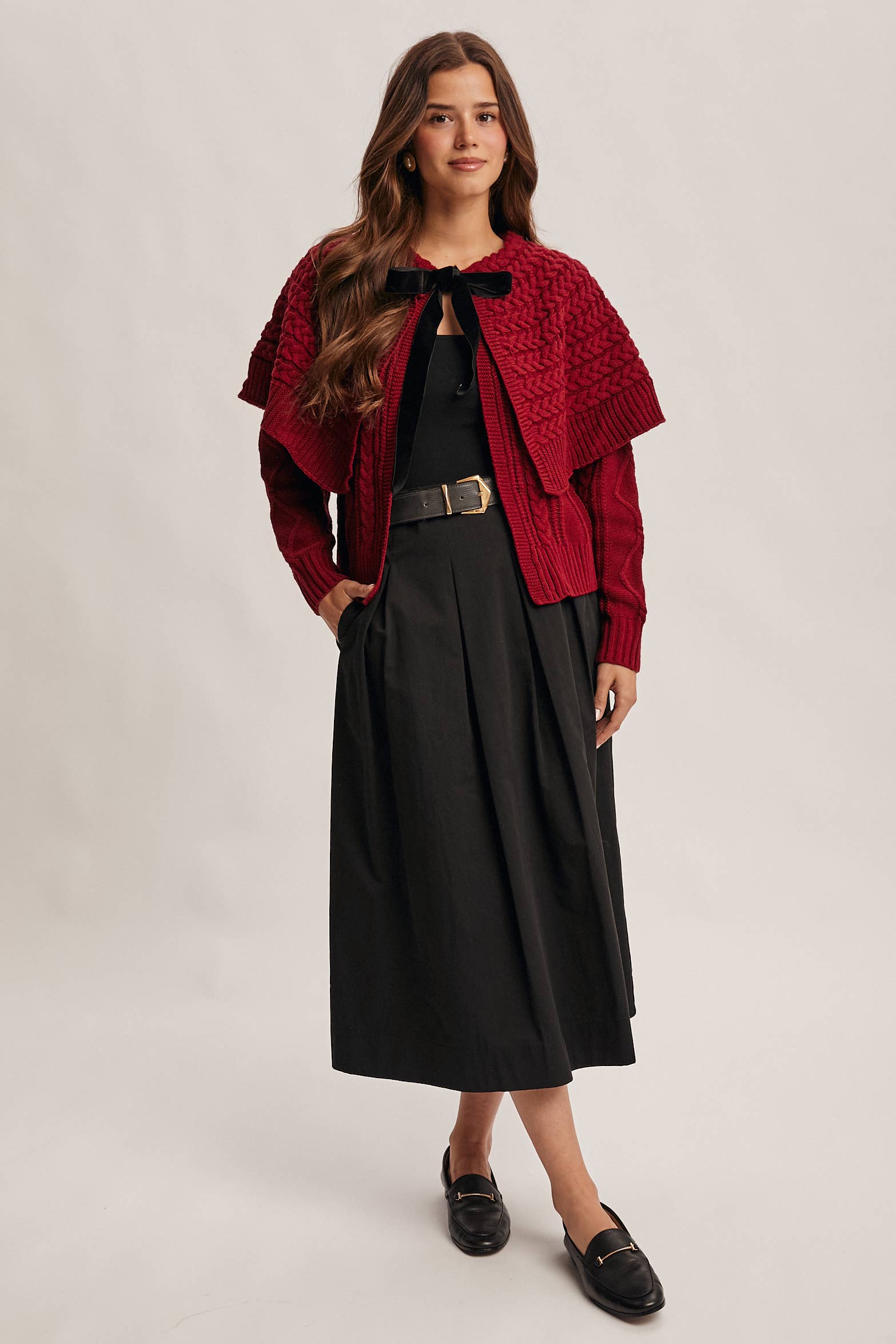 Forte – Engroshandel Nederdel - Dame – Plisseret A-line Midi Nederdel FSK00018