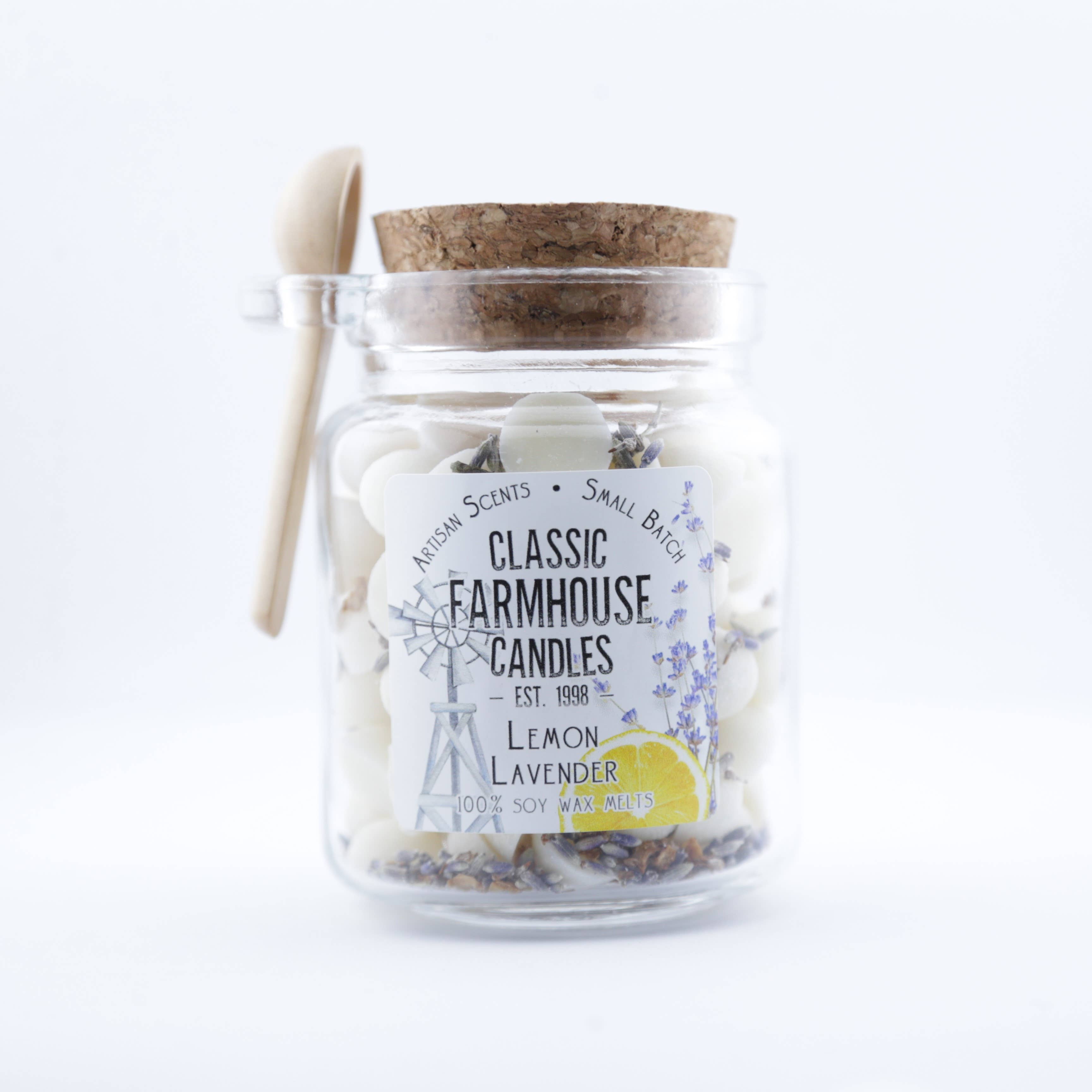 Classic Farmhouse Candles - Wholesale Wax Melt - NEW! Soy Wax Melt Jar - Lemon Lavender