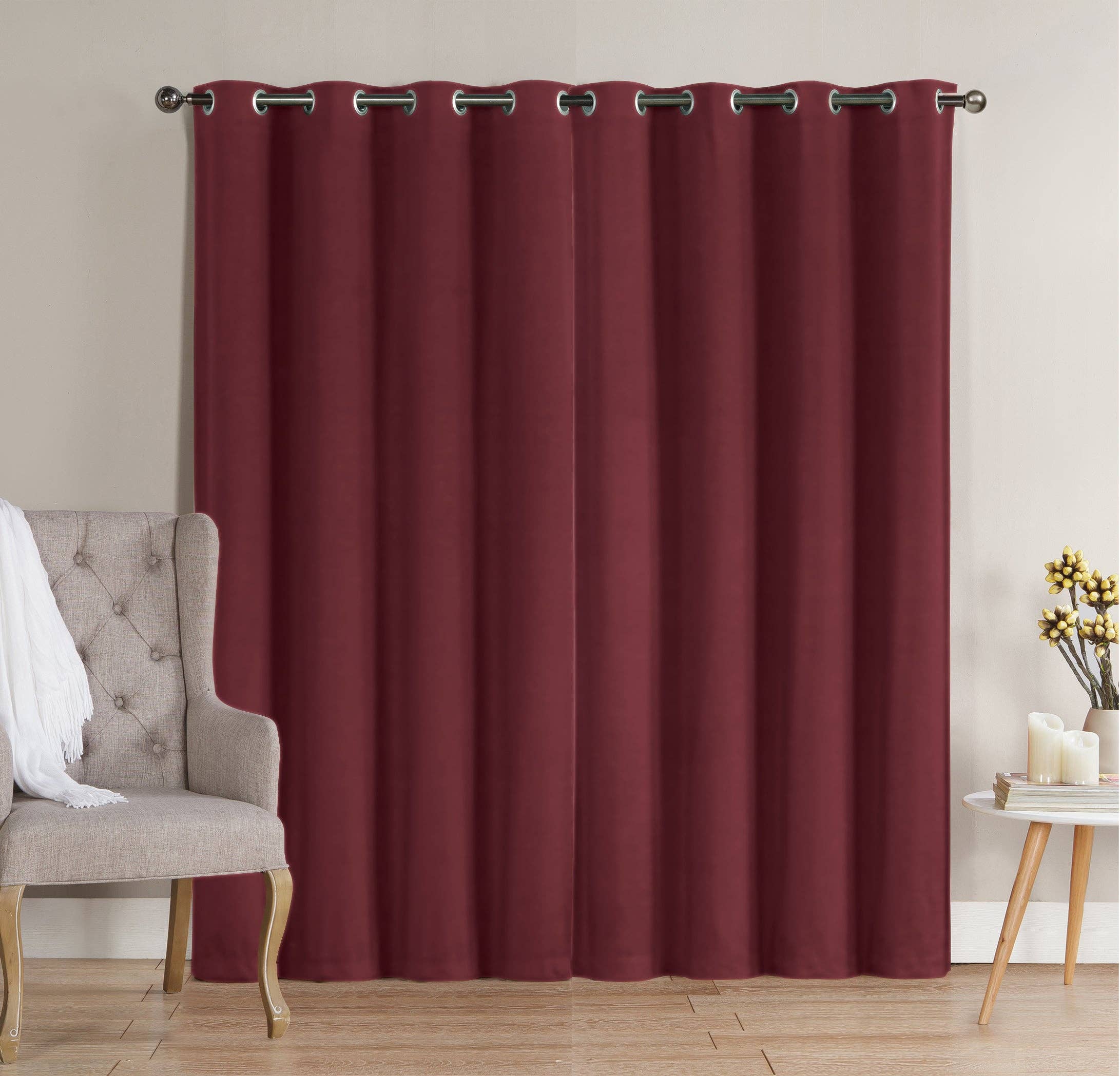 Linen Mart - Wholesale Curtain - Solid Grommet Top Thermal Insulated Blackout Window Curtain8