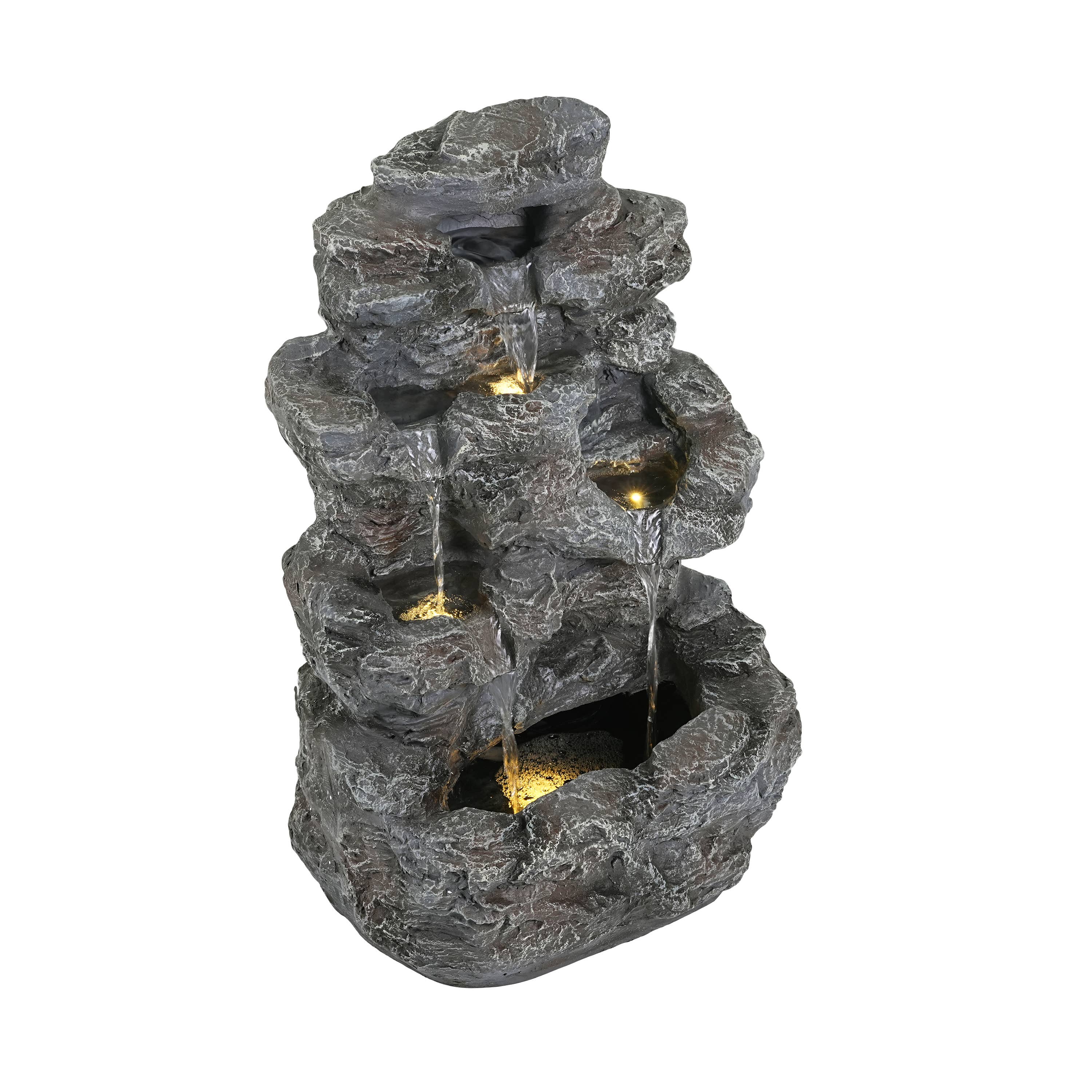 Paris Loft Inc - Wholesale Outdoor Ornament/Decor - Five-tiered concrete fountain, modern outdoor decoration2