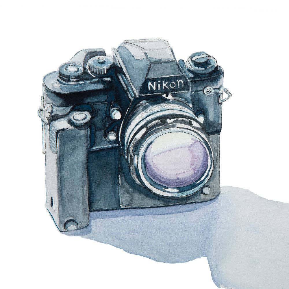 Print Collection - Wholesale Painting/Drawing - Nikon F3 35mm Camera, Watercolor Painting