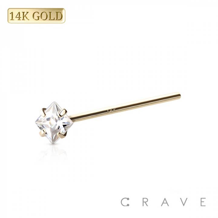 CONJUNTO DE RABO DE PEIXE DE NARIZ DE OURO 14 QUILATES COM PINO QUADRADO por atacado de CRAVE