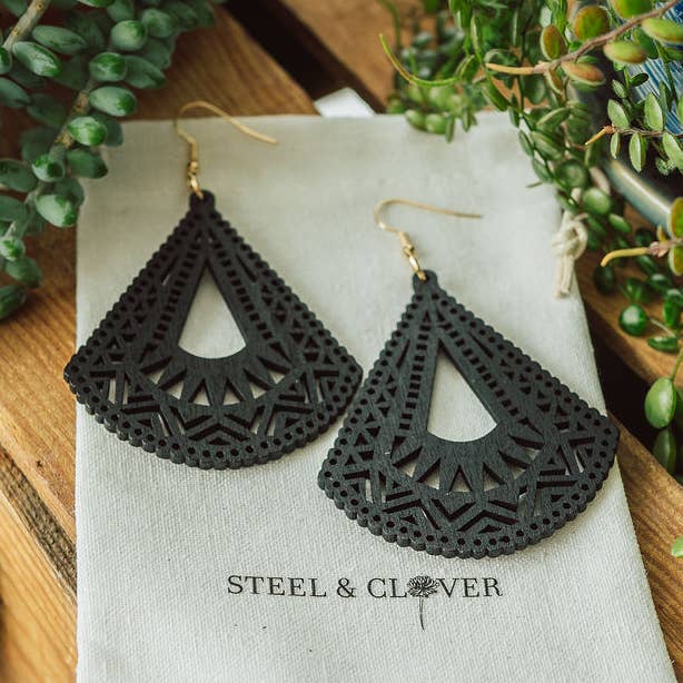 Boho houten oorbellen voor wholesale door Steel & Clover