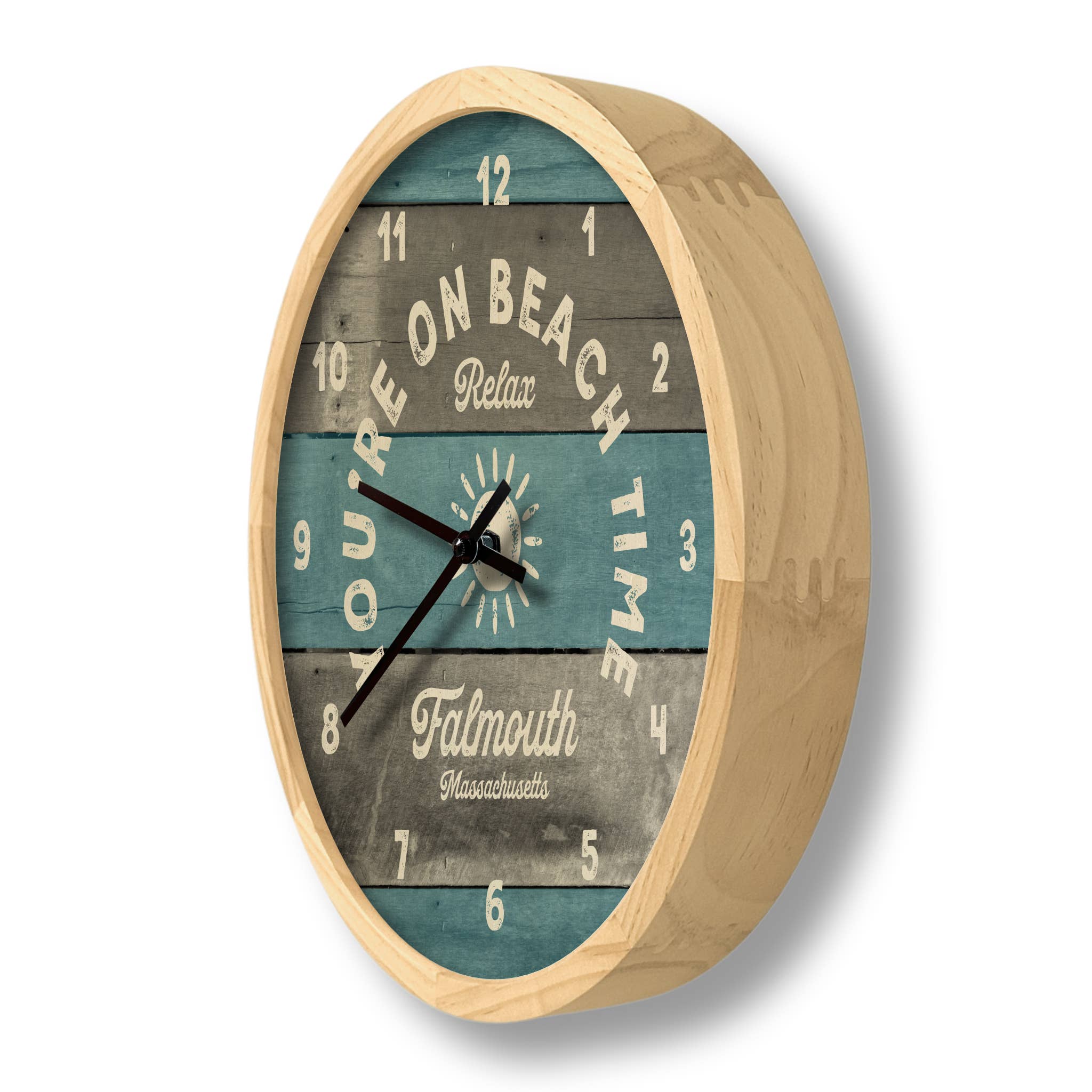 Local Time Clock Co. - Wholesale Wall Clock - Personalized Beach Time Wall Clock - 12" Diameter4