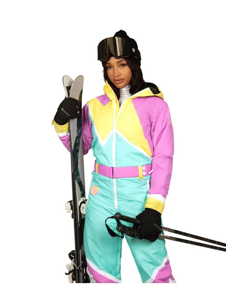 Tipsy Elves – wholesale Skidkläder – Dam – Sudden Jolt Snow Suit för kvinnor - Pastell Colorblock skiddräkt