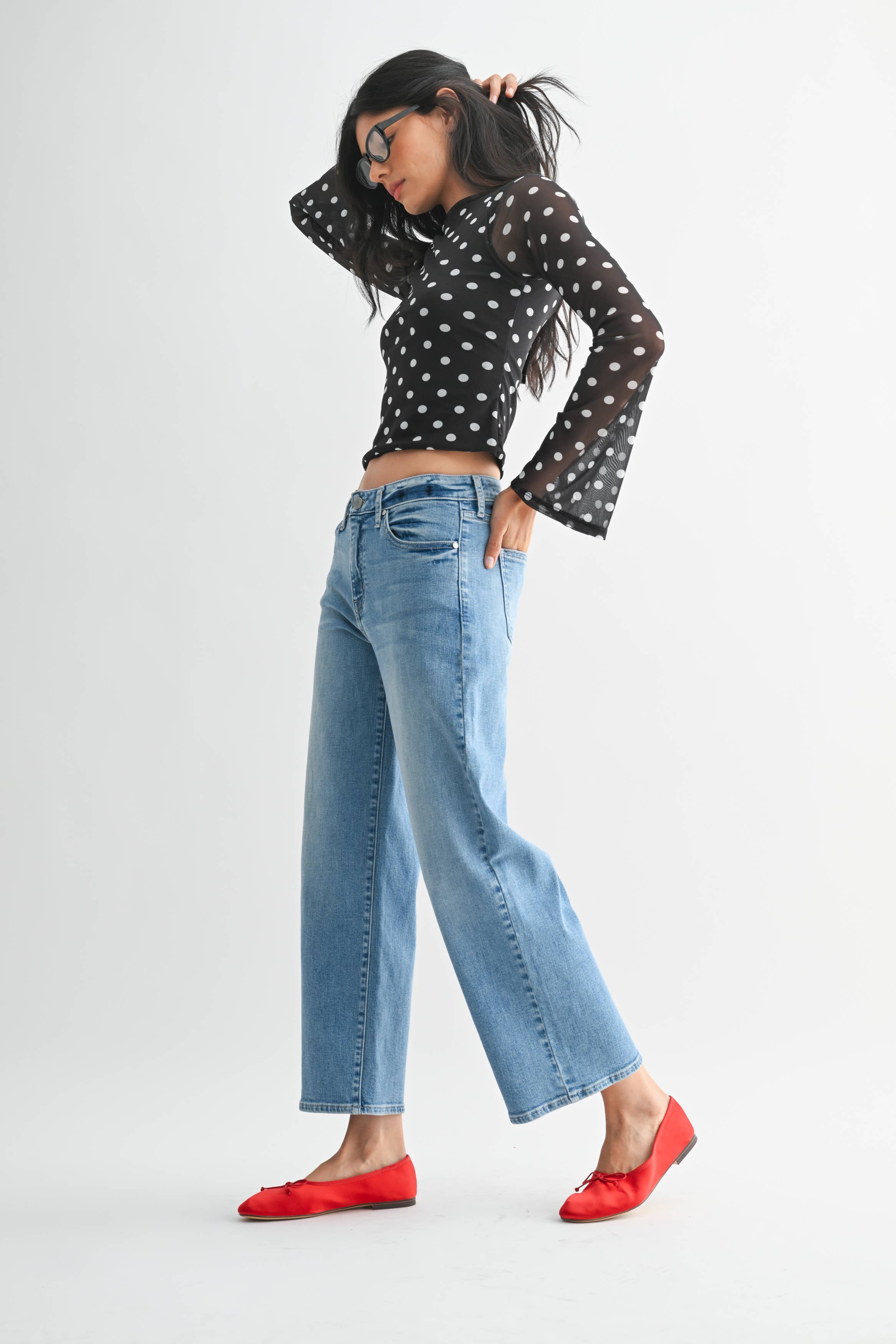 JUST BLACK DENIM - Vente Jean – femme - BP500JP - LT - Petit Slim Jambe Large3