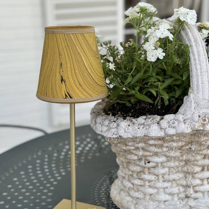 Maison Maison Design - Vente Abat-jours - Petite couverture d'abat-jour en marbre ocre3