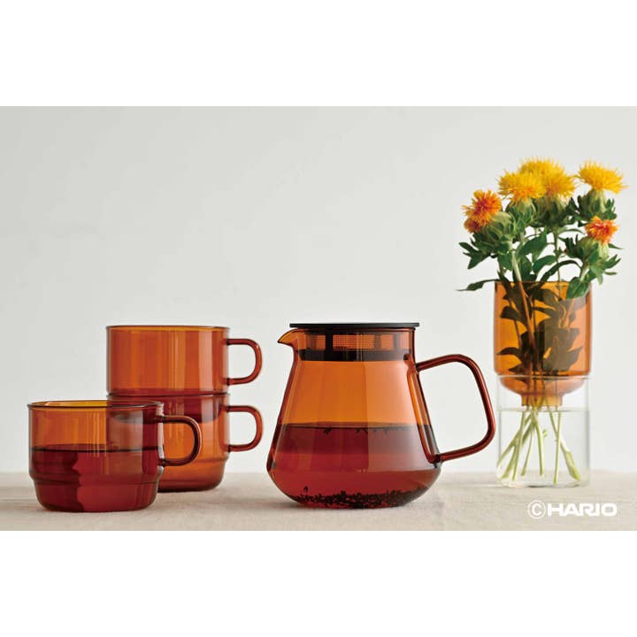 HARIO USA - Wholesale Tea Pot - HARIO Colors Glass Coffee and Tea Server, 600ml