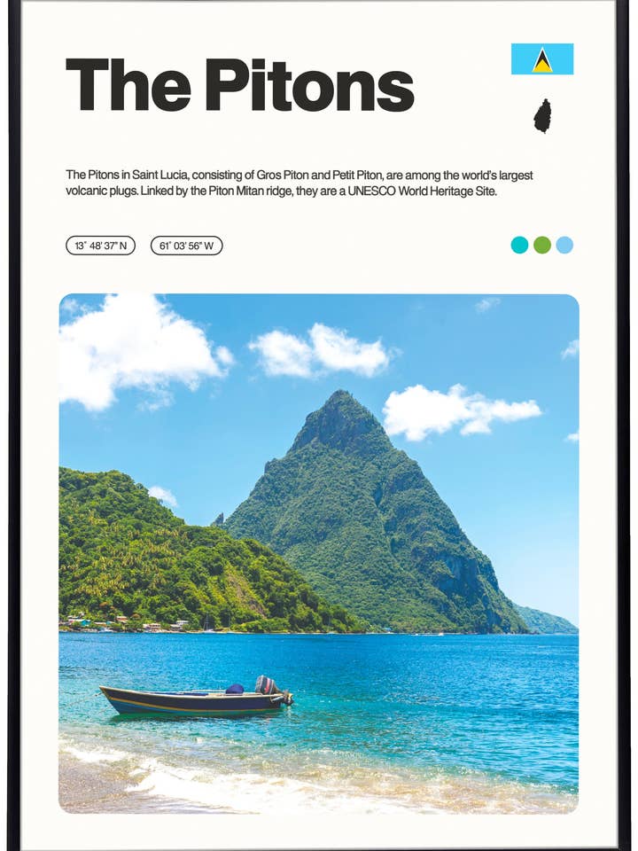 The Pitons Print for wholesale by Hood Greetings