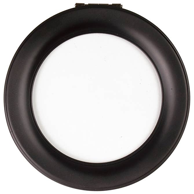 Round Solid Black "Swan Lake" Music Box for wholesale by Gift & Garden by Carson