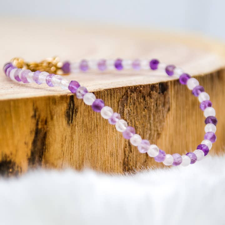 Armband med ametist och rosenkvarts för wholesale av La Chola bracelets