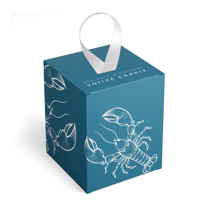 Sel de mer votif décoratif en forme de homard + cyprès pour la vente par Annapolis Candle