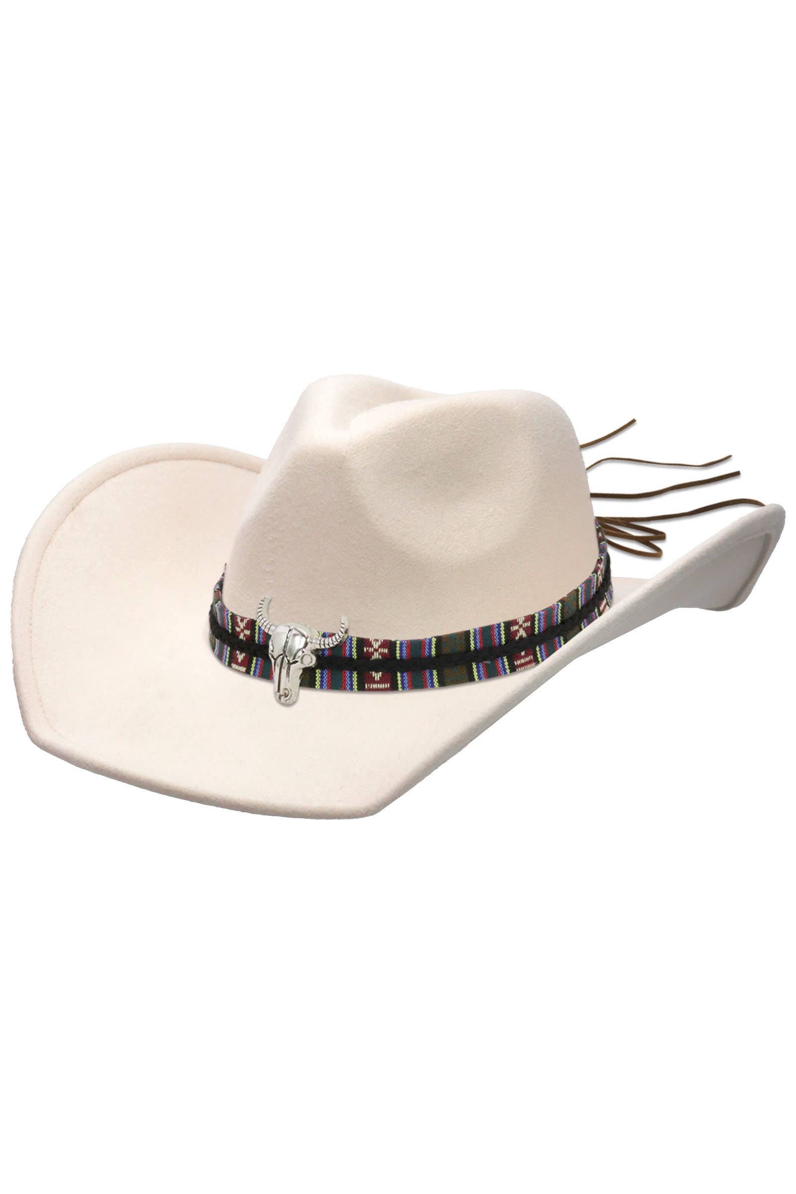 Cap Zone – Chapéu de cowboy - Unissexo por atacado – Chapéu de Feltro Cowboy Cap Zone Tycoon com Aba Relaxada e Fivela Tribal Navajo8