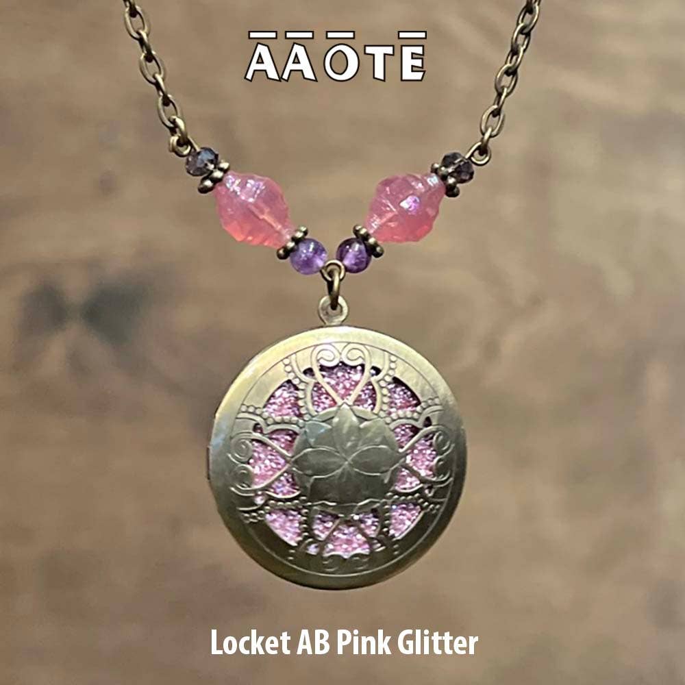 AAOTE - Wholesale Aromatherapy Necklace - Aromatherapy Locket Essential Oil Diffuser Necklaces on Beaded Chain 6