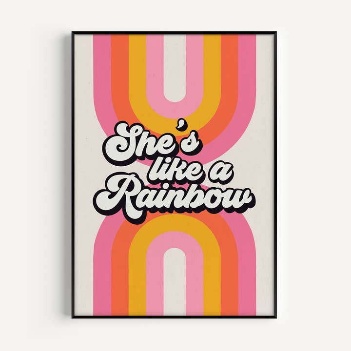 She’s Like A Rainbow Art Print for wholesale by Twisted Rebel Designs
