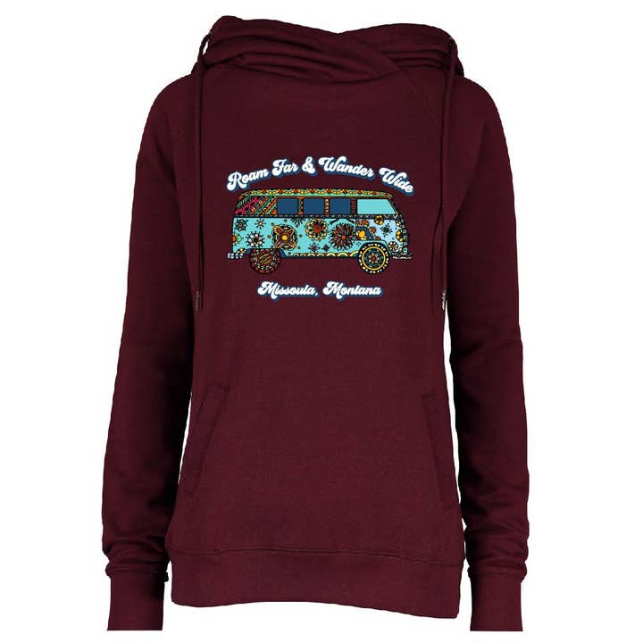 MT Brand Apparel - Wholesale Hoodie - Women's - CUSTOMIZABLE Roam Far - Ladies Funnel Neck Hooded Pullover2