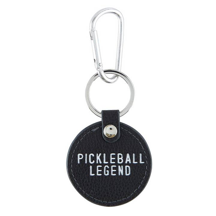 Round Leather Keychain - Pickleball Legend for wholesale by Santa Barbara Design Studio by Creative Brands