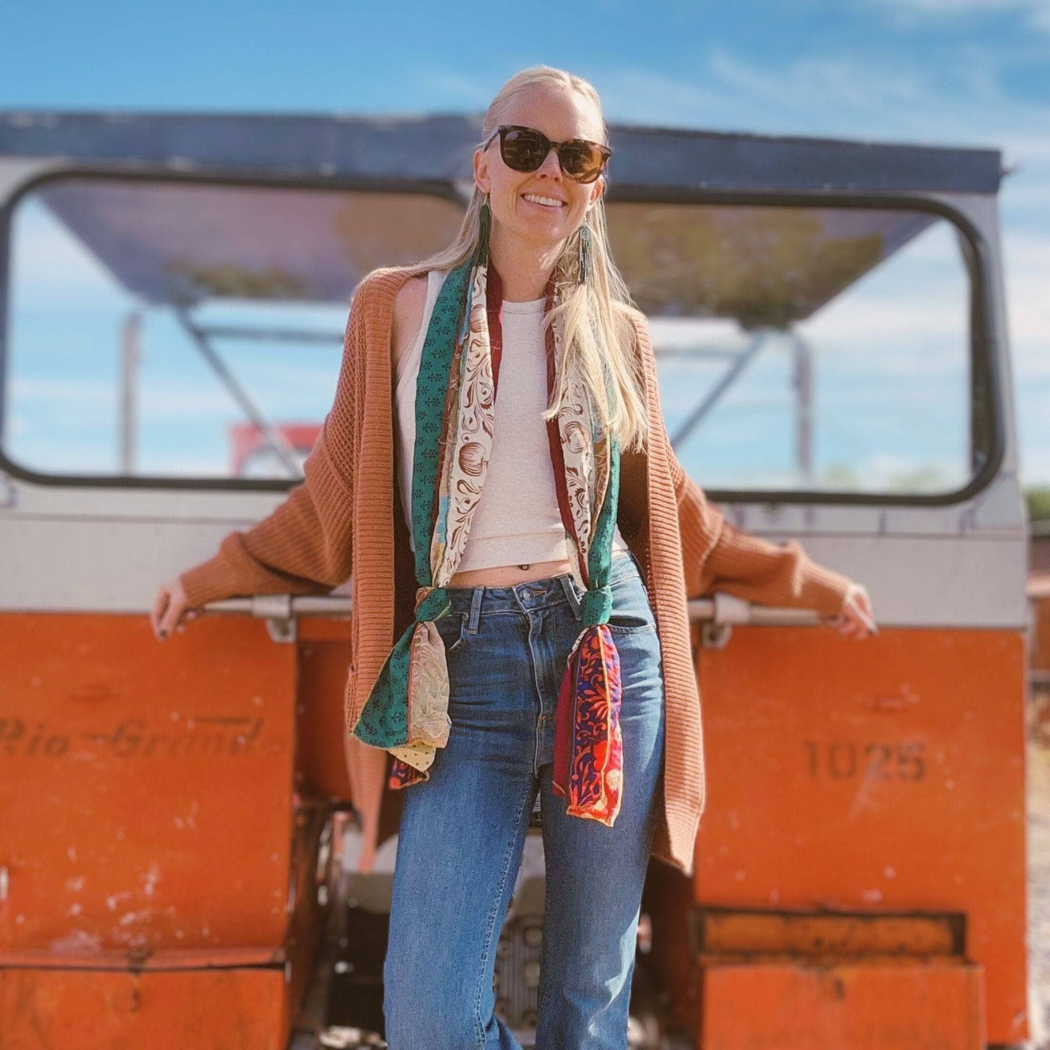 Darn Good Yarn - Wholesale Scarf - Women's - Reclaimed Sari Medley Scarf17