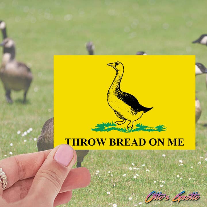 Funny Bumper Sticker - Throw Bread On Me Sticker for wholesale by Otto's Grotto