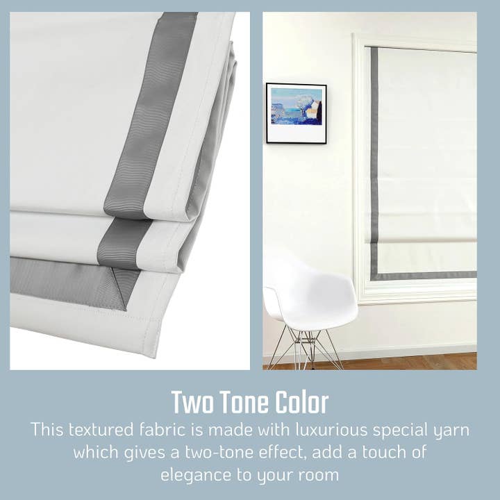 Shadisfy - Wholesale Blinds - Greenwich Roman Shade with Ribbon Border1