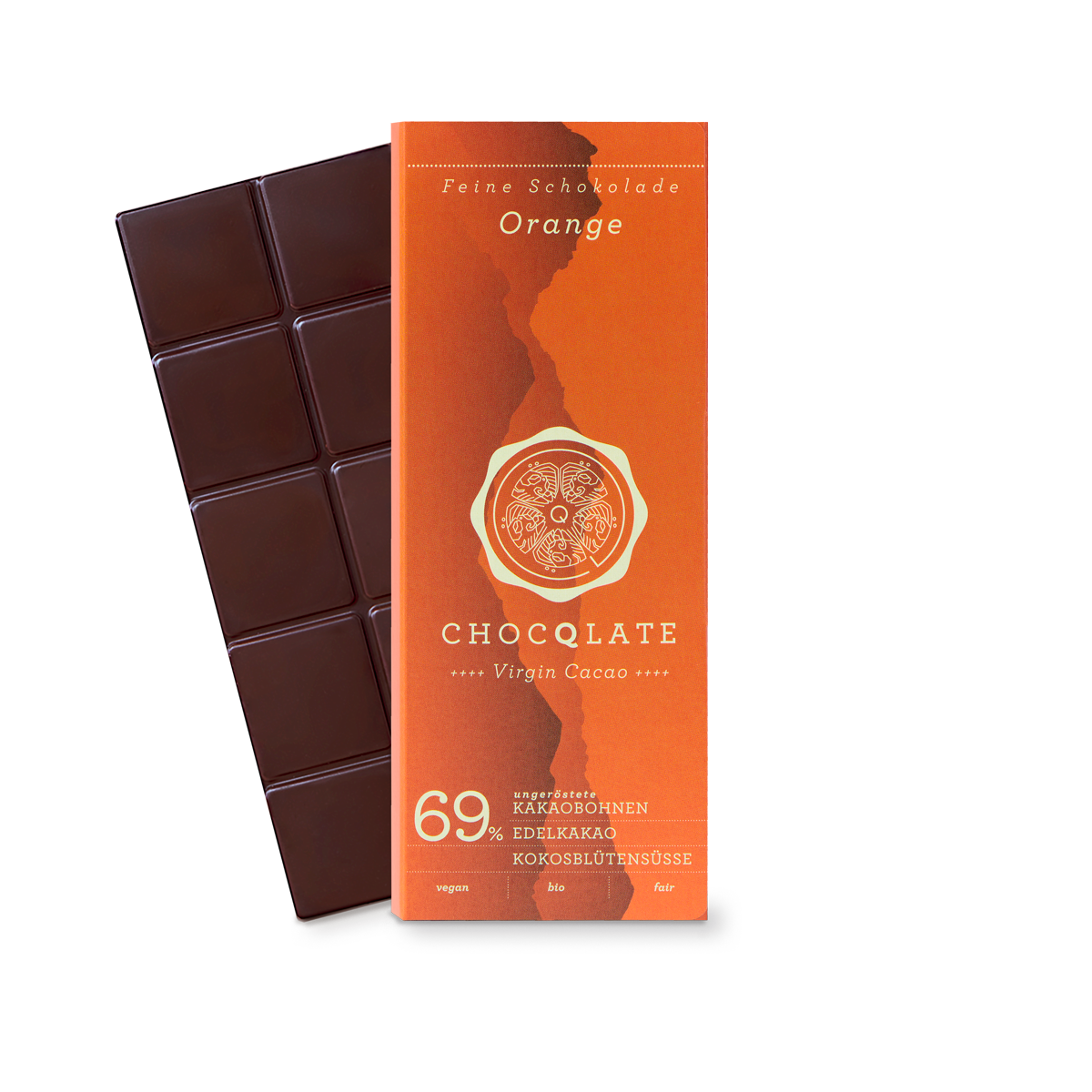 Chocqlate - Wholesale Chocolate Bar - ORANGE CHOCQLATE organic chocolate - pack of 102