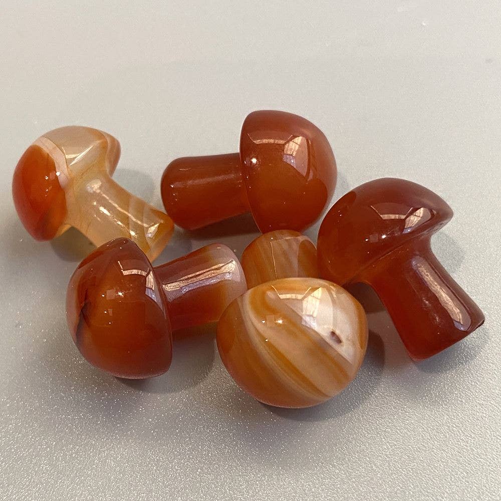 Heaven Spring Ltd - Wholesale Spiritual Stone/Crystal - Hand Carved Crystal Mushroom, 2cm12