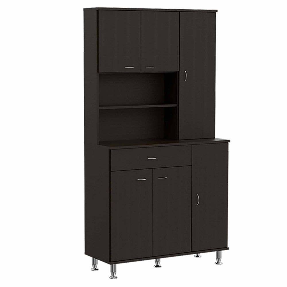Treevol Furniture - Wholesale Cabinet - Piacenza Kitchen Pantry, Black Wengue Finish3