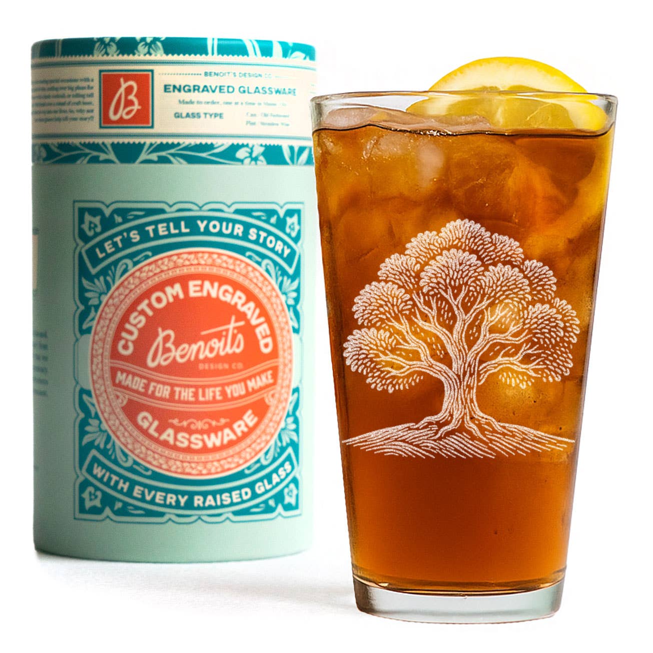 Benoit's Design Co. - Wholesale Cocktail/Liquor Glass - Live Oak Tree Drinking Glasses5