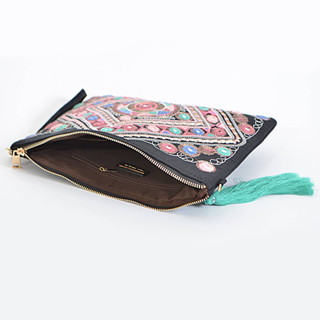 3AM BY H&D ACCESSORIES - Wholesale Clutch Bag - Women's - Indian Inspired Colorful Clutch2