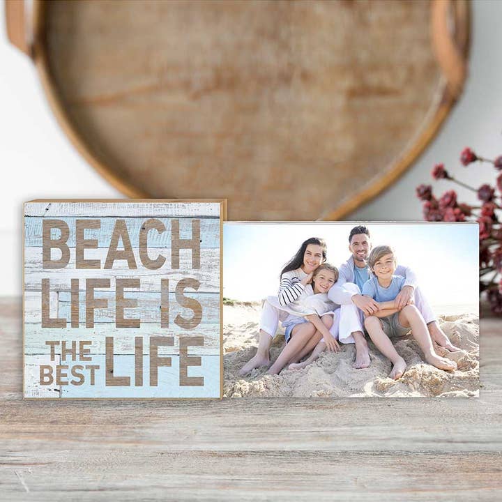 Beach Life is the Best Life Floating Photo Frame for wholesale by Kindred Hearts