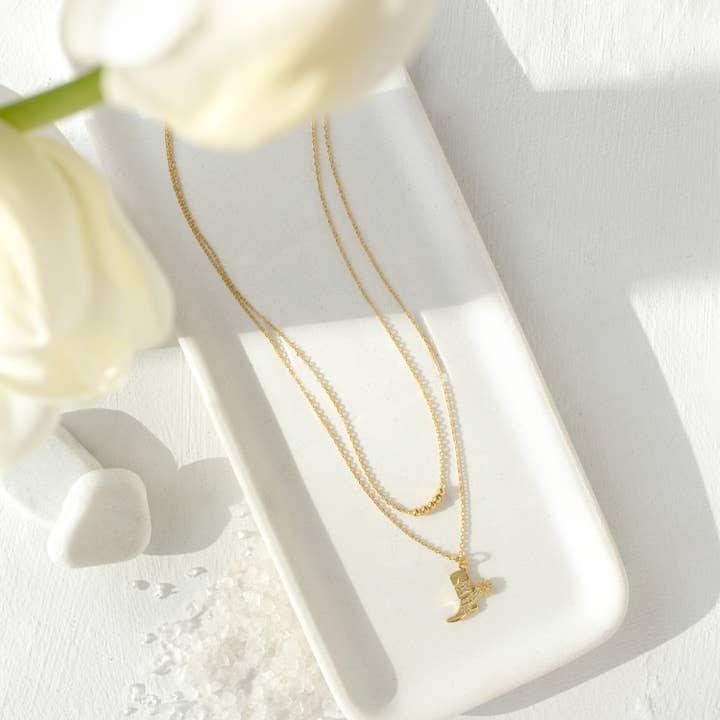 Splendid Iris - Wholesale Pendant/Charm Necklace - Glitzy Cowgirl Boot Double Necklace2