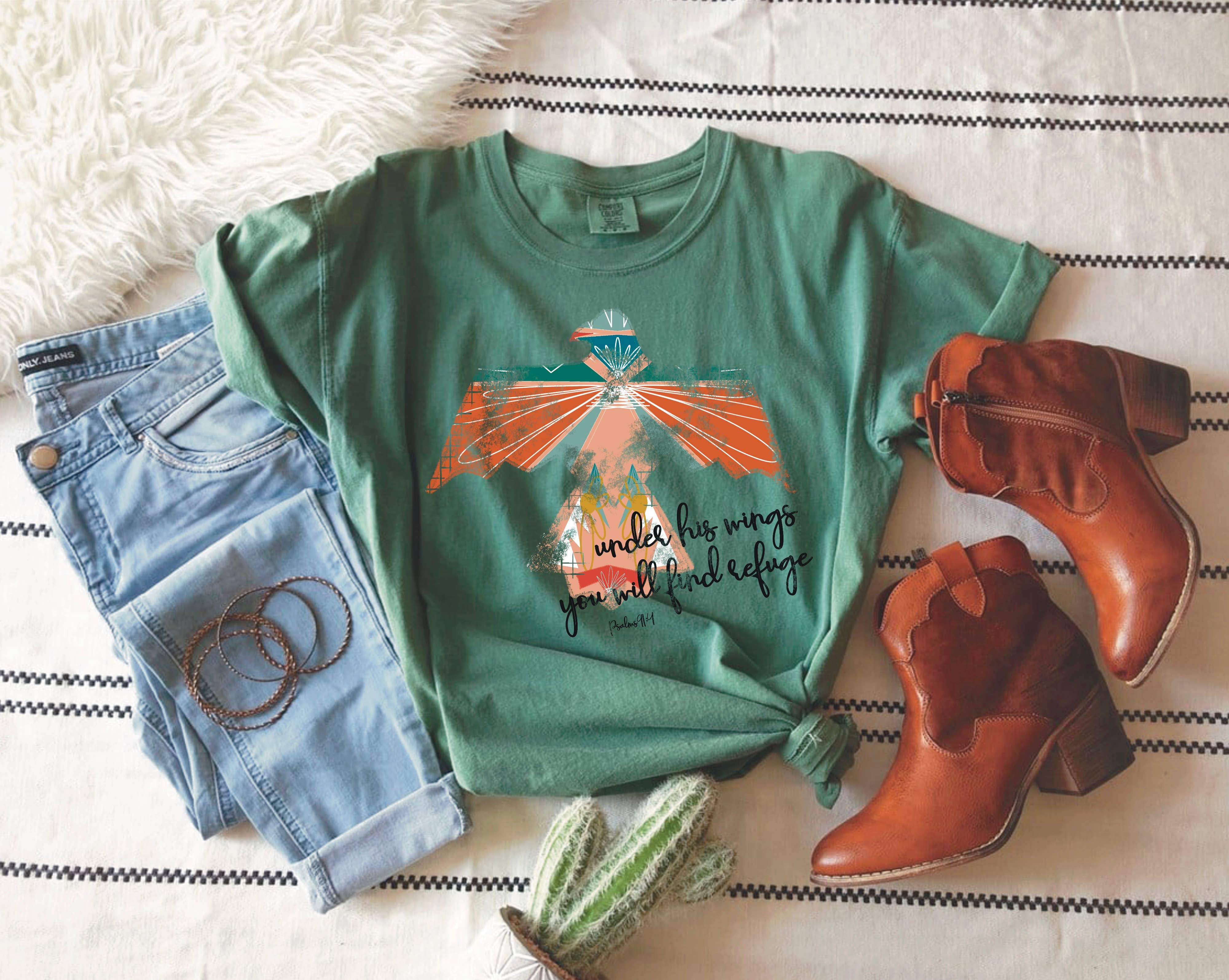 REMOVED BRAND - Wholesale Screen Printed T-Shirt - Women's - Christian Boho Style Graphic Tee - Punch Tee Comfort Colors1