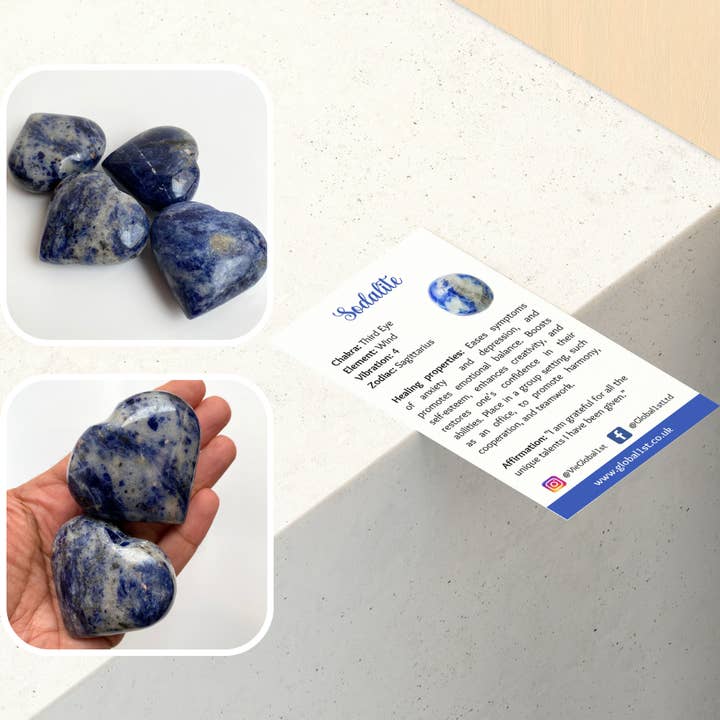 VIE – wholesale Spiritual stone/crystal – Crystal Heart, 5-7cm22