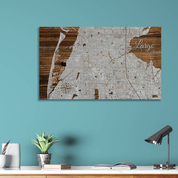 Florida: Largo Street Karte anzeigen für den Großhandel von Fire & Pine