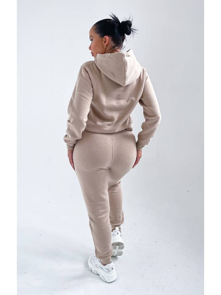 Femme Luxe – wholesale Träningsoverall – Dam – Stone Hoodie & Joggers Träningsoverallset - Bellamy6