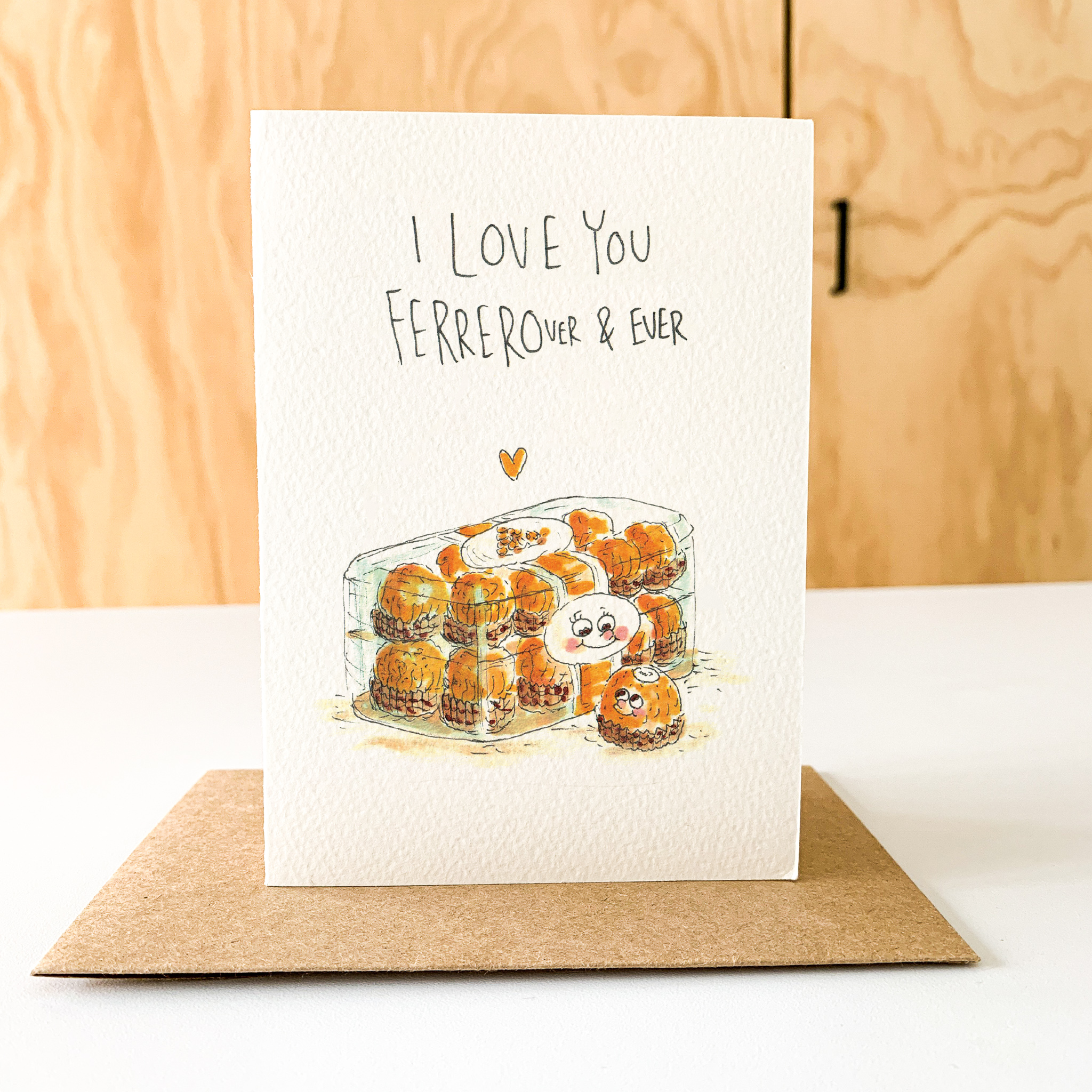 Well Drawn - Wholesale Love Card - I Love You Ferrerover and Ever6