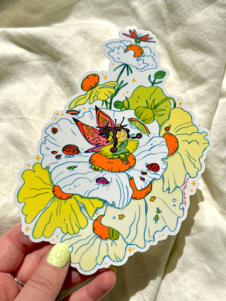 Bug Fairy Large Sticker for wholesale by Natalie Andrewson