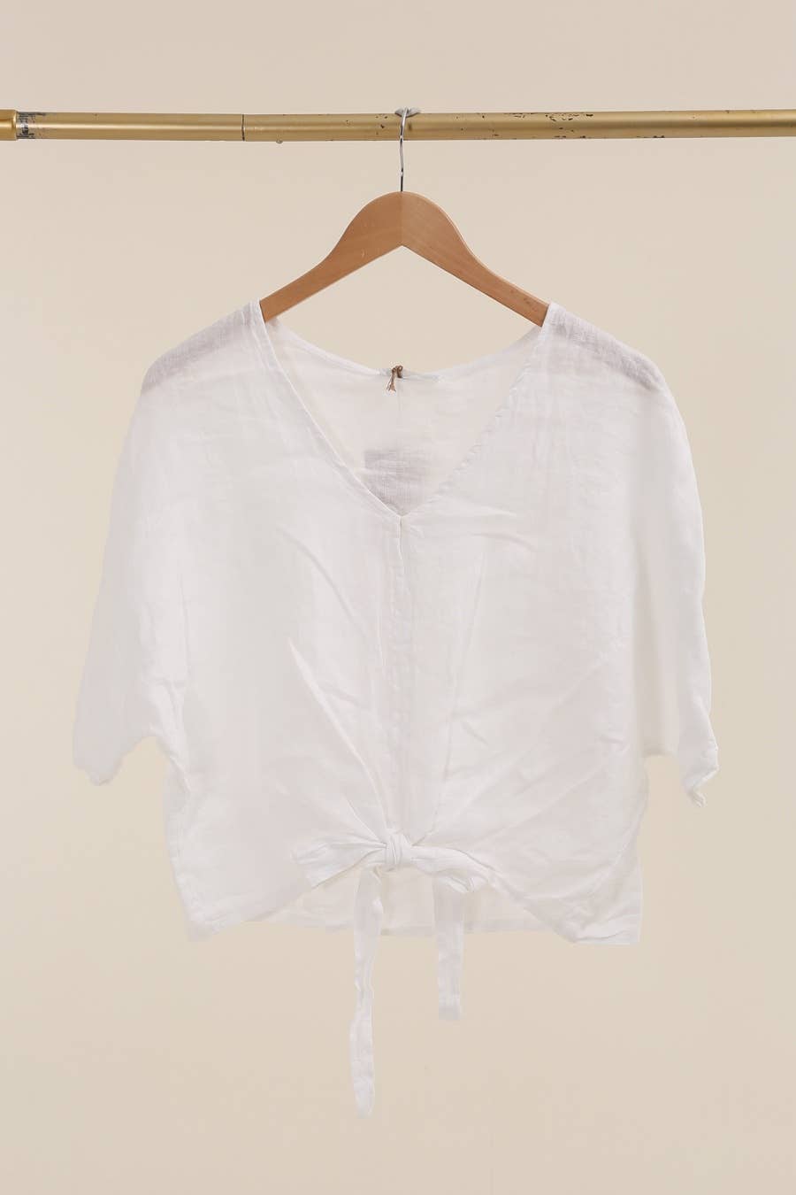 LÉA & LUC - Wholesale Overhemd met knopen - Dames - 100% linnen blouse met korte mouwen REF. 250716