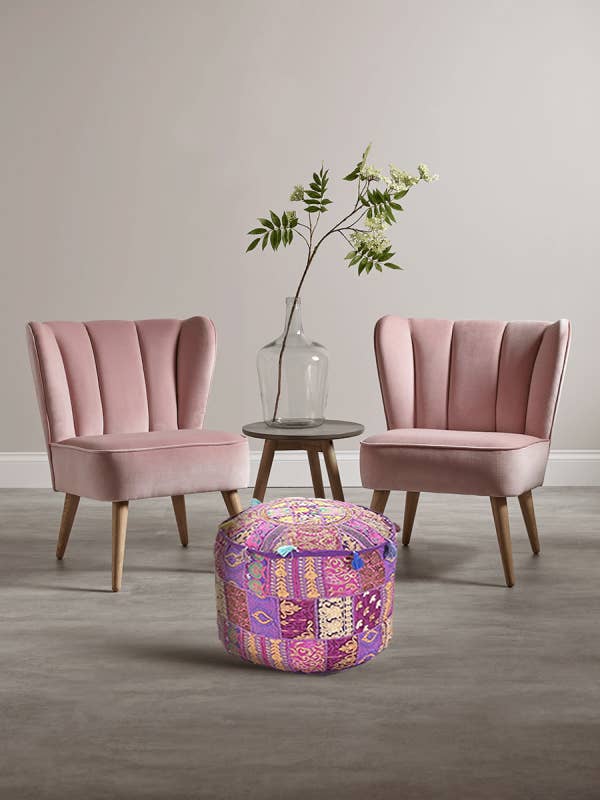 Aakriti Inc. - Wholesale Pouf - Aakriti Gallery Indian Pouf Footstool Ethnic Pouf Cover35