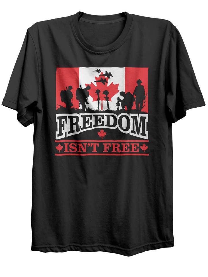 Freedom Isn't Free v2 T-shirt voor wholesale door Canada for Victory
