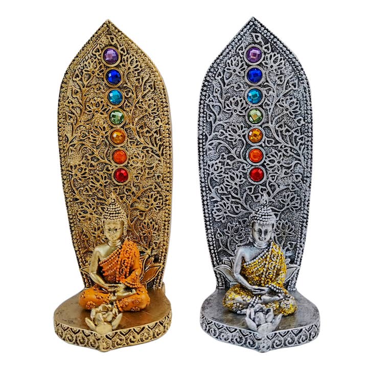 P. Incensario Resina Buda 7x7x17 cm (2 piezas) para venta al por mayor de Esoterica Arte