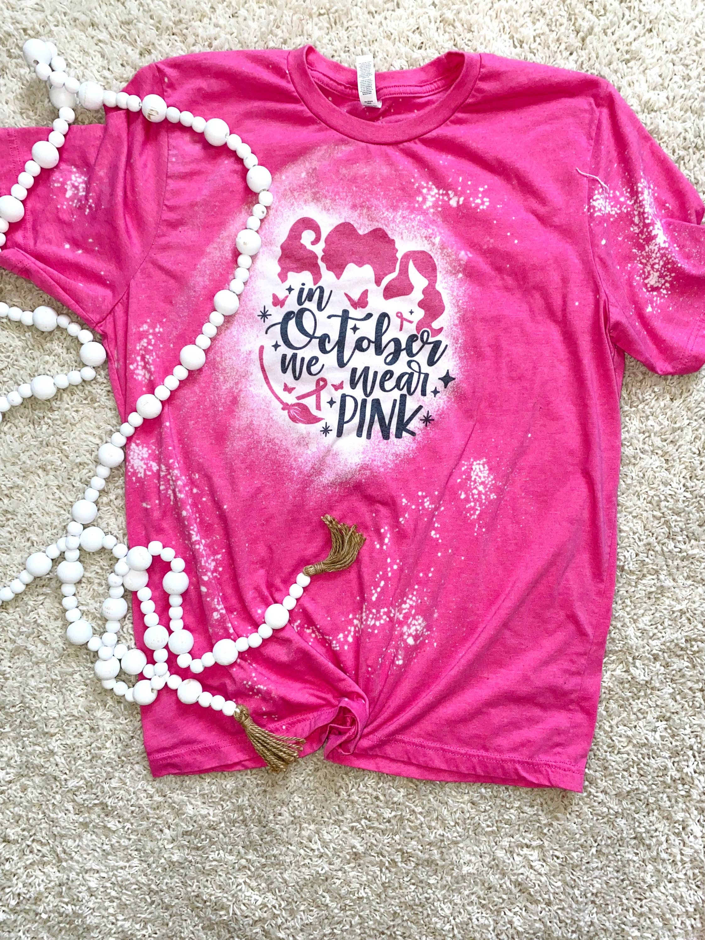 Davis Designs – wholesale T-shirts med screentryck – Dam – Bröstcancermedvetenhet blekt t-shirt, 4 designer3