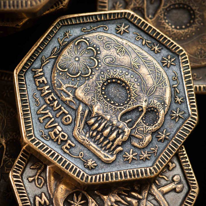Shire Post Mint - Venta al por mayor Moneda/objeto de coleccionista - Moneda de bronce Memento Mori/Memento Vivere Reminder